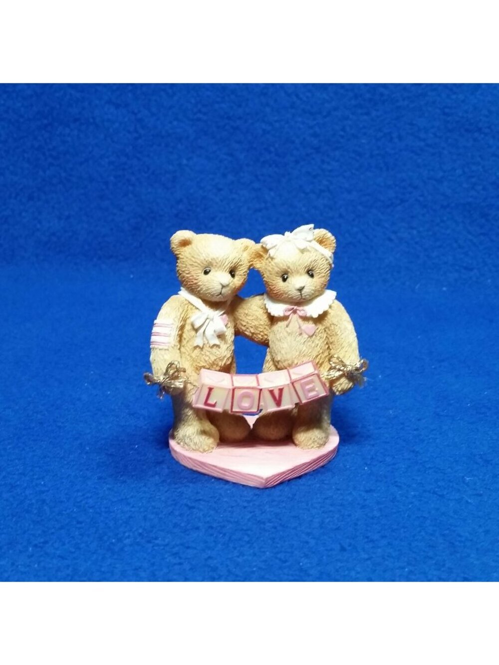 Cherished Teddies Love Letters Figurine Enesco 203076 Bears With Love Blocks